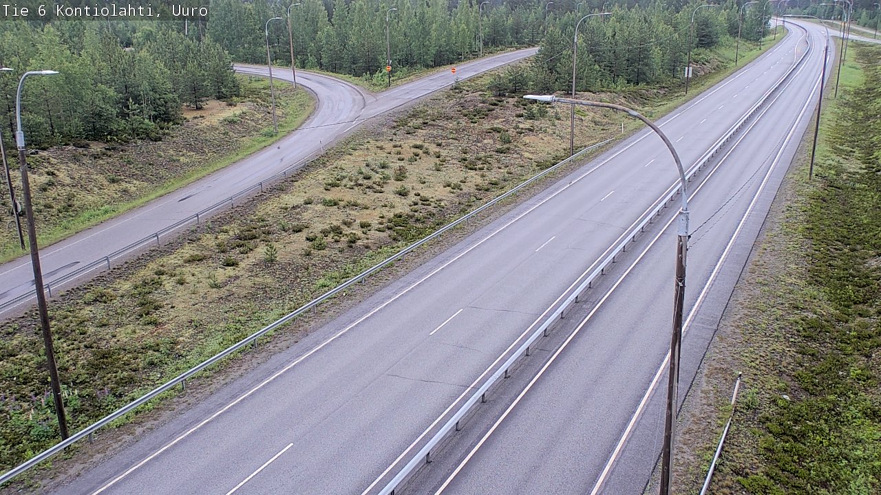 Weather Camera Image Road 6 Kontiolahti, Uuro, Kontiolahti, Pohjois-Karjala