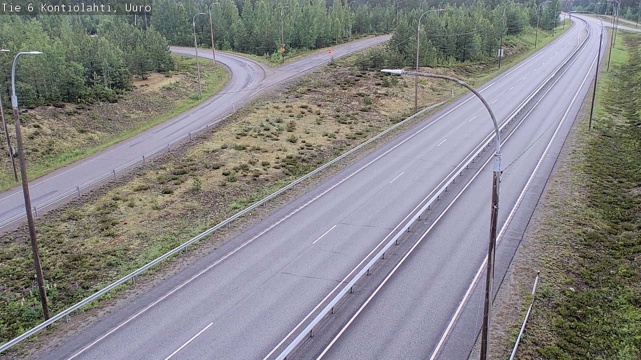 Weather Camera Image Road 6 Kontiolahti, Uuro, Kontiolahti, Pohjois-Karjala