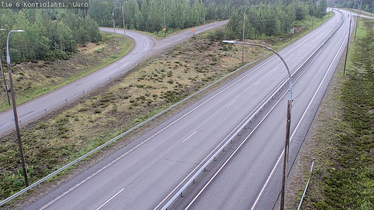 Weather Camera Image Road 6 Kontiolahti, Uuro, Kontiolahti, Pohjois-Karjala