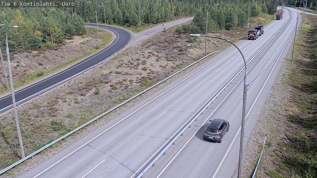 Weather Camera Image Väg 6 Kontiolax, Uuro, Kontiolahti, Pohjois-Karjala