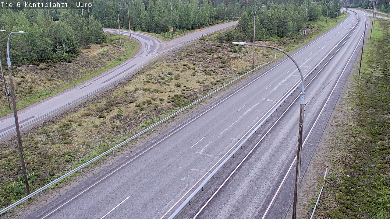 Weather Camera Image Road 6 Kontiolahti, Uuro, Kontiolahti, Pohjois-Karjala