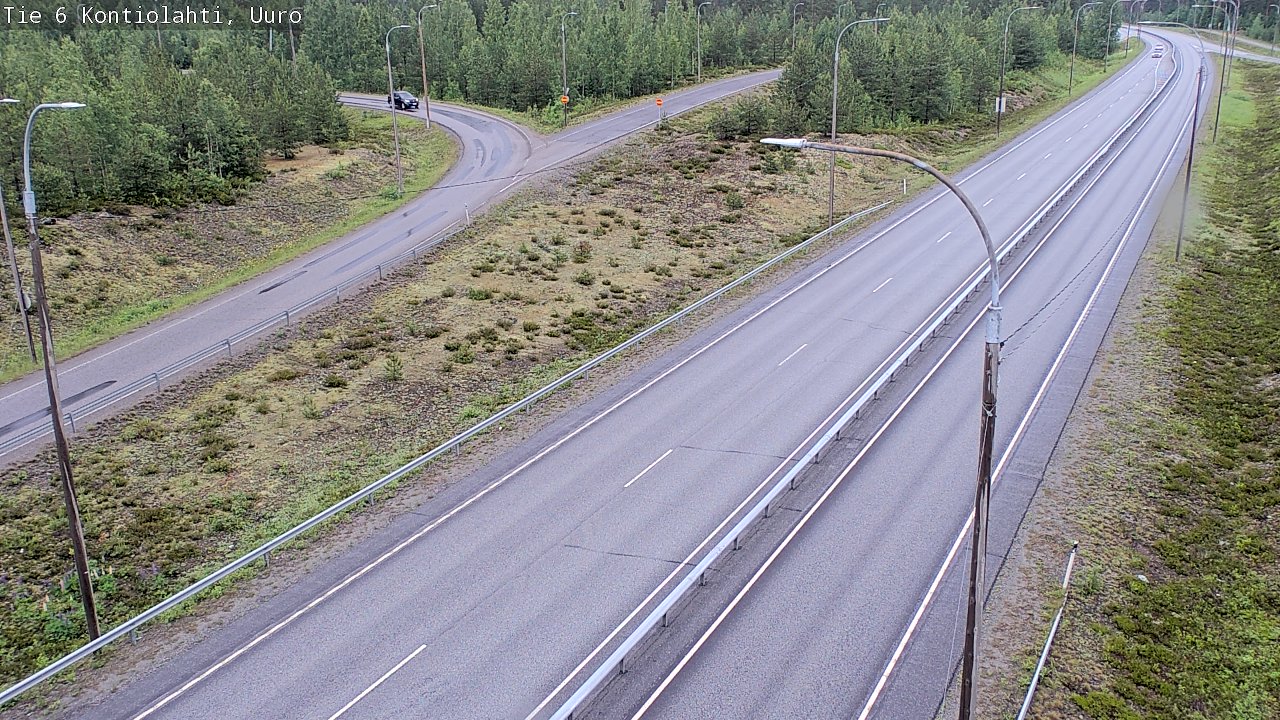 Weather Camera Image Väg 6 Kontiolax, Uuro, Kontiolahti, Pohjois-Karjala
