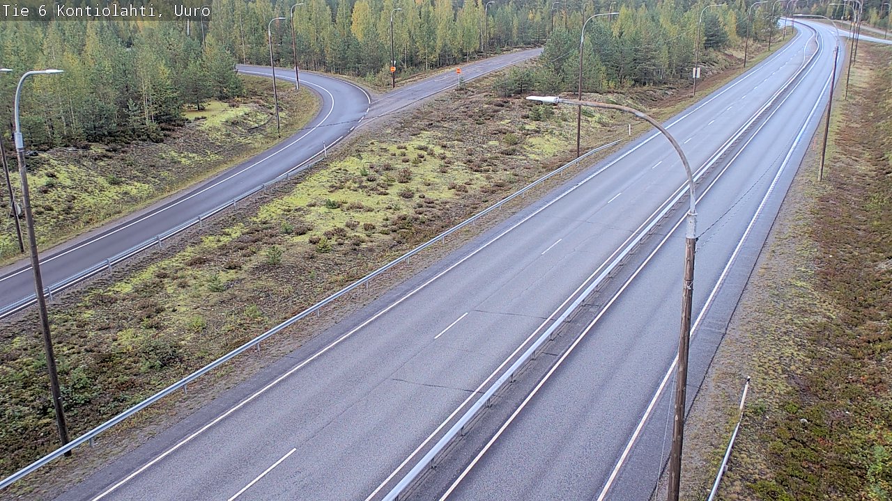 Weather Camera Image Road 6 Kontiolahti, Uuro, Kontiolahti, Pohjois-Karjala