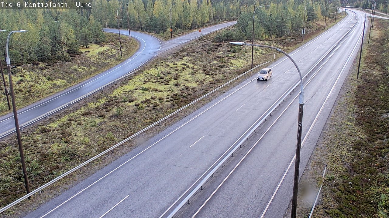 Weather Camera Image Road 6 Kontiolahti, Uuro, Kontiolahti, Pohjois-Karjala