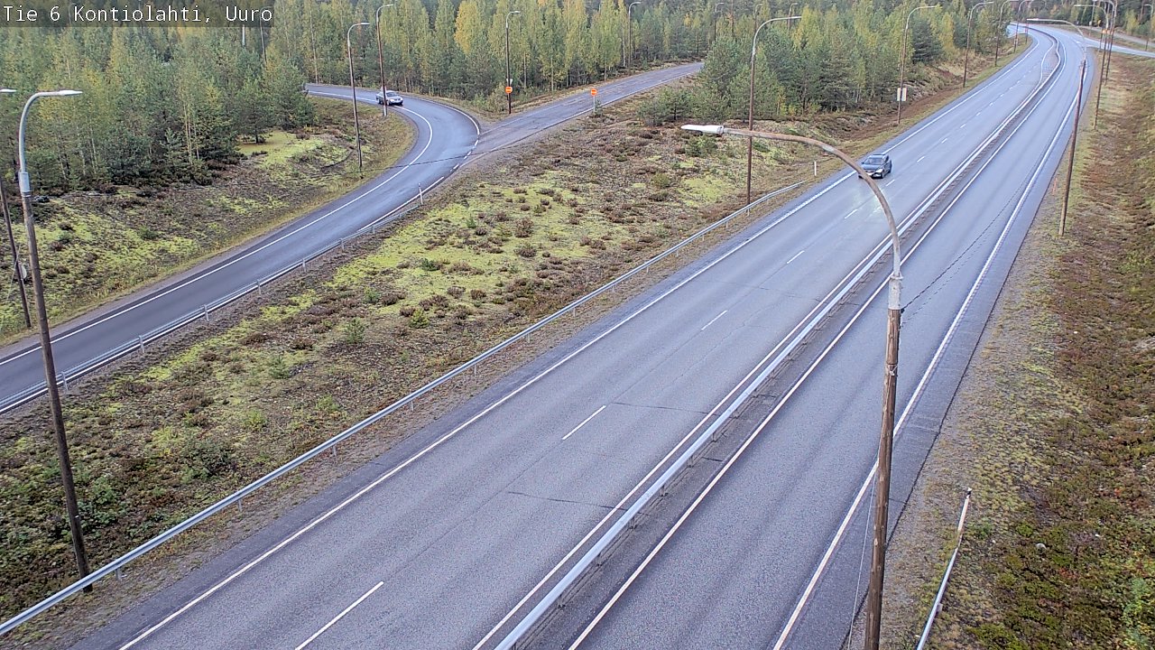 Weather Camera Image Road 6 Kontiolahti, Uuro, Kontiolahti, Pohjois-Karjala