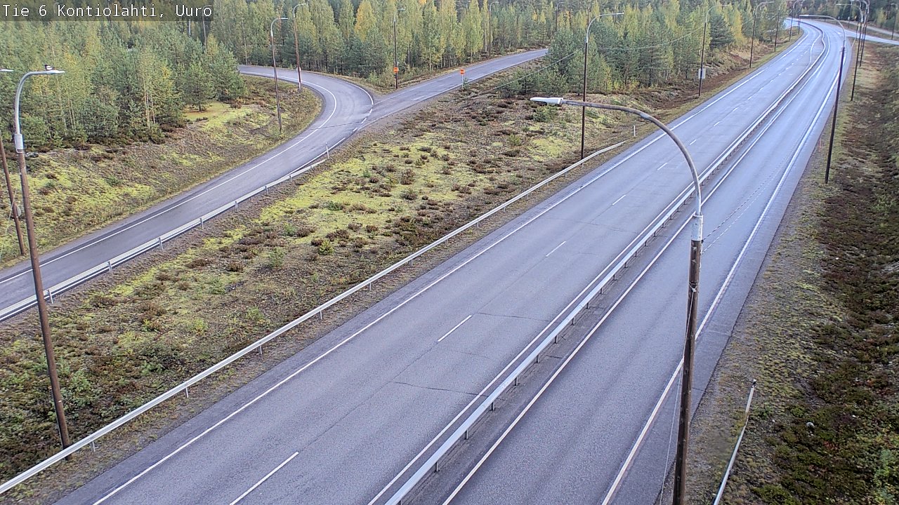 Weather Camera Image Road 6 Kontiolahti, Uuro, Kontiolahti, Pohjois-Karjala