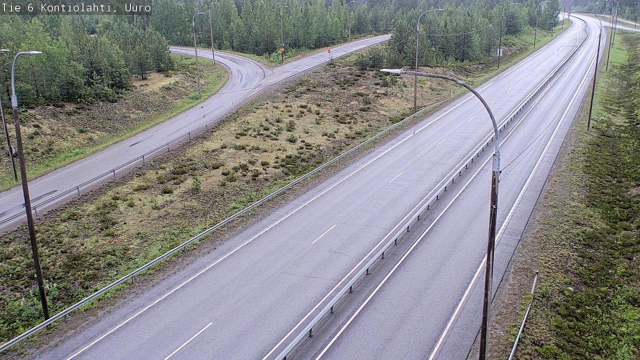 Weather Camera Image Road 6 Kontiolahti, Uuro, Kontiolahti, Pohjois-Karjala
