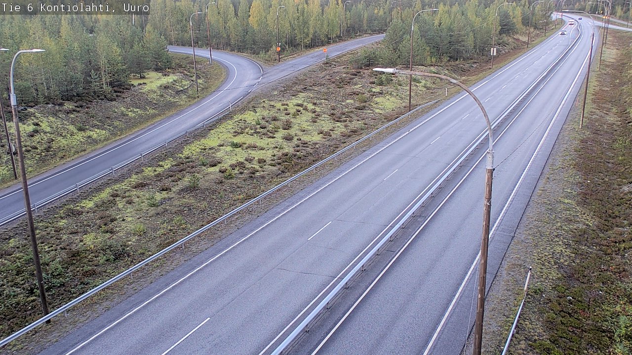 Weather Camera Image Road 6 Kontiolahti, Uuro, Kontiolahti, Pohjois-Karjala