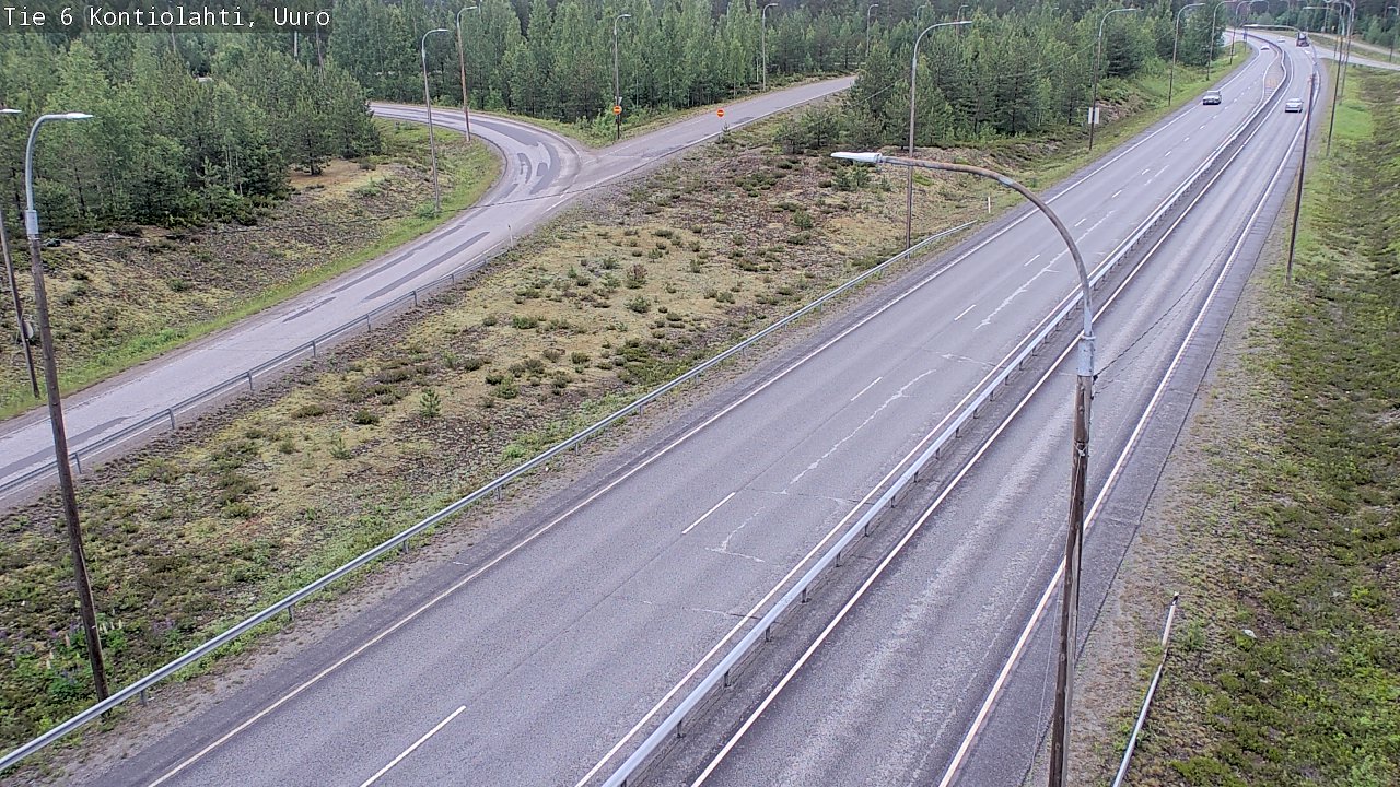Weather Camera Image Road 6 Kontiolahti, Uuro, Kontiolahti, Pohjois-Karjala