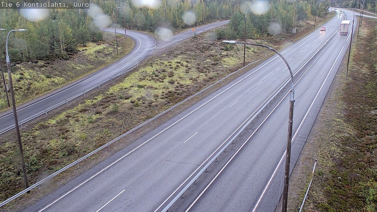 Weather Camera Image Road 6 Kontiolahti, Uuro, Kontiolahti, Pohjois-Karjala