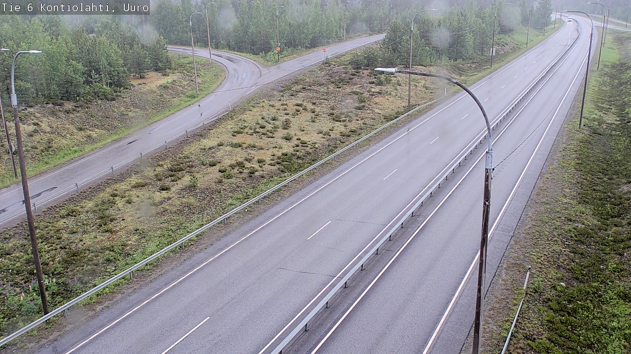 Weather Camera Image Road 6 Kontiolahti, Uuro, Kontiolahti, Pohjois-Karjala