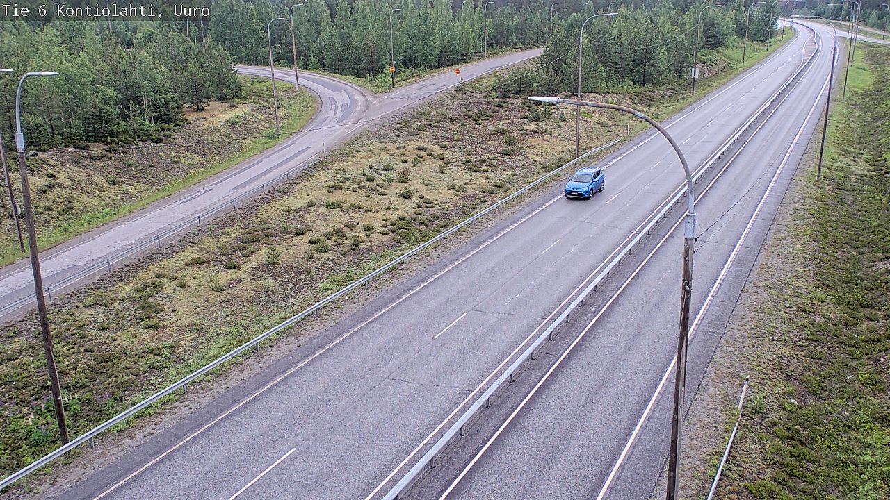 Weather Camera Image Road 6 Kontiolahti, Uuro, Kontiolahti, Pohjois-Karjala