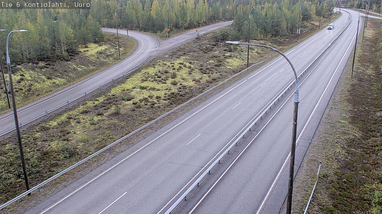 Weather Camera Image Road 6 Kontiolahti, Uuro, Kontiolahti, Pohjois-Karjala