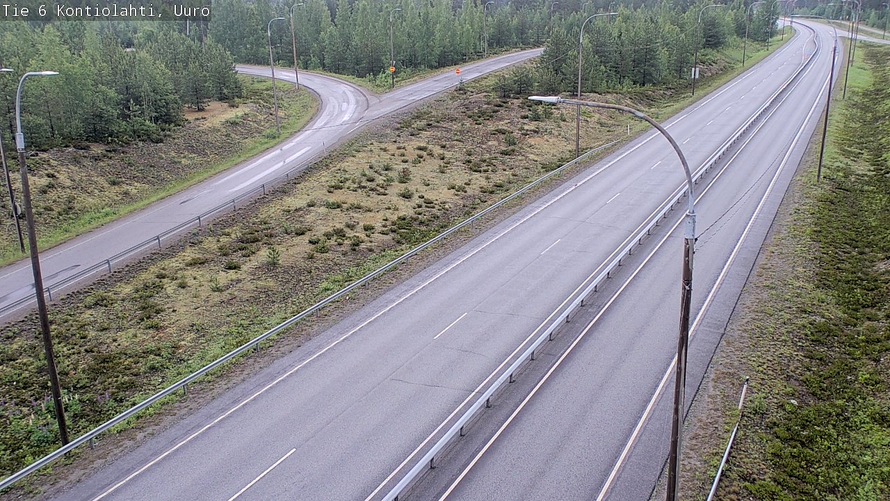 Weather Camera Image Road 6 Kontiolahti, Uuro, Kontiolahti, Pohjois-Karjala