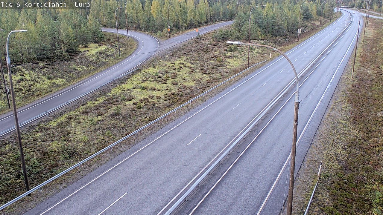 Weather Camera Image Road 6 Kontiolahti, Uuro, Kontiolahti, Pohjois-Karjala