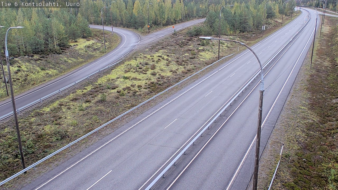 Weather Camera Image Road 6 Kontiolahti, Uuro, Kontiolahti, Pohjois-Karjala
