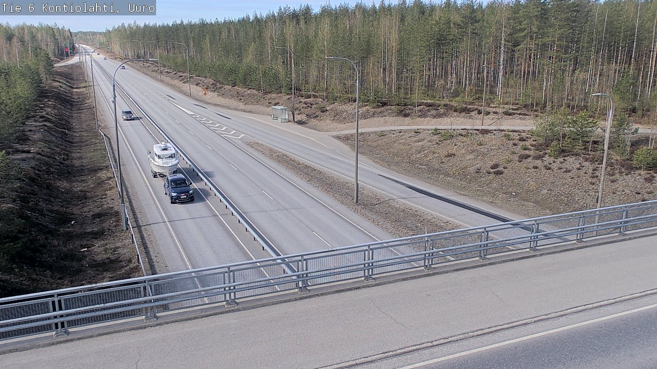 Weather Camera Image Road 6 Kontiolahti, Uuro, Kontiolahti, Pohjois-Karjala
