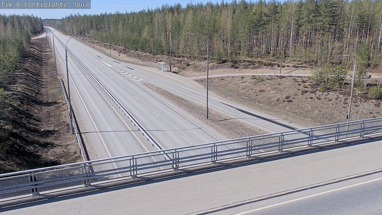 Weather Camera Image Road 6 Kontiolahti, Uuro, Kontiolahti, Pohjois-Karjala