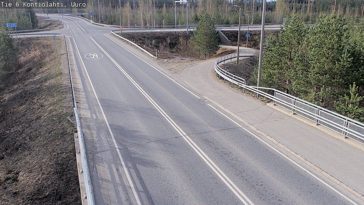 Weather Camera Image Road 6 Kontiolahti, Uuro, Kontiolahti, Pohjois-Karjala