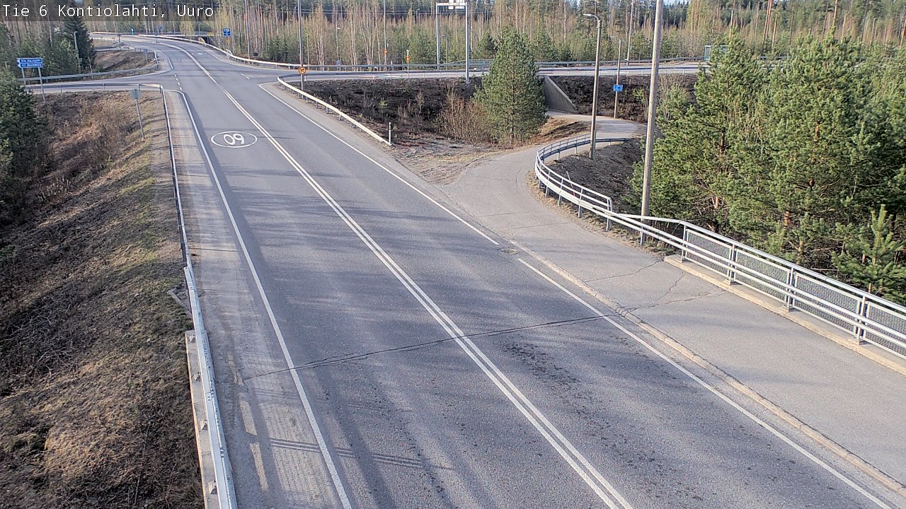 Weather Camera Image Road 6 Kontiolahti, Uuro, Kontiolahti, Pohjois-Karjala