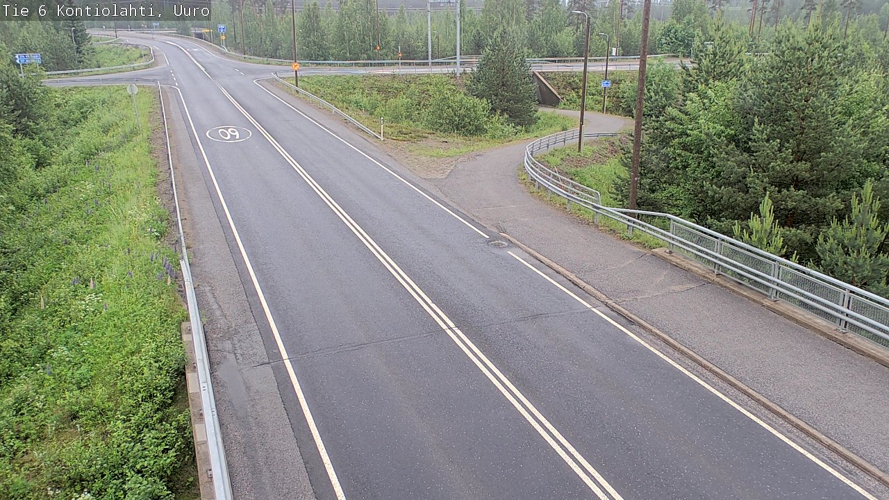 Weather Camera Image Road 6 Kontiolahti, Uuro, Kontiolahti, Pohjois-Karjala