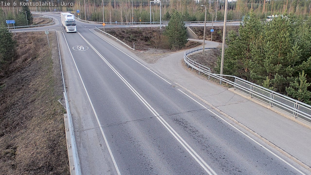 Weather Camera Image Road 6 Kontiolahti, Uuro, Kontiolahti, Pohjois-Karjala