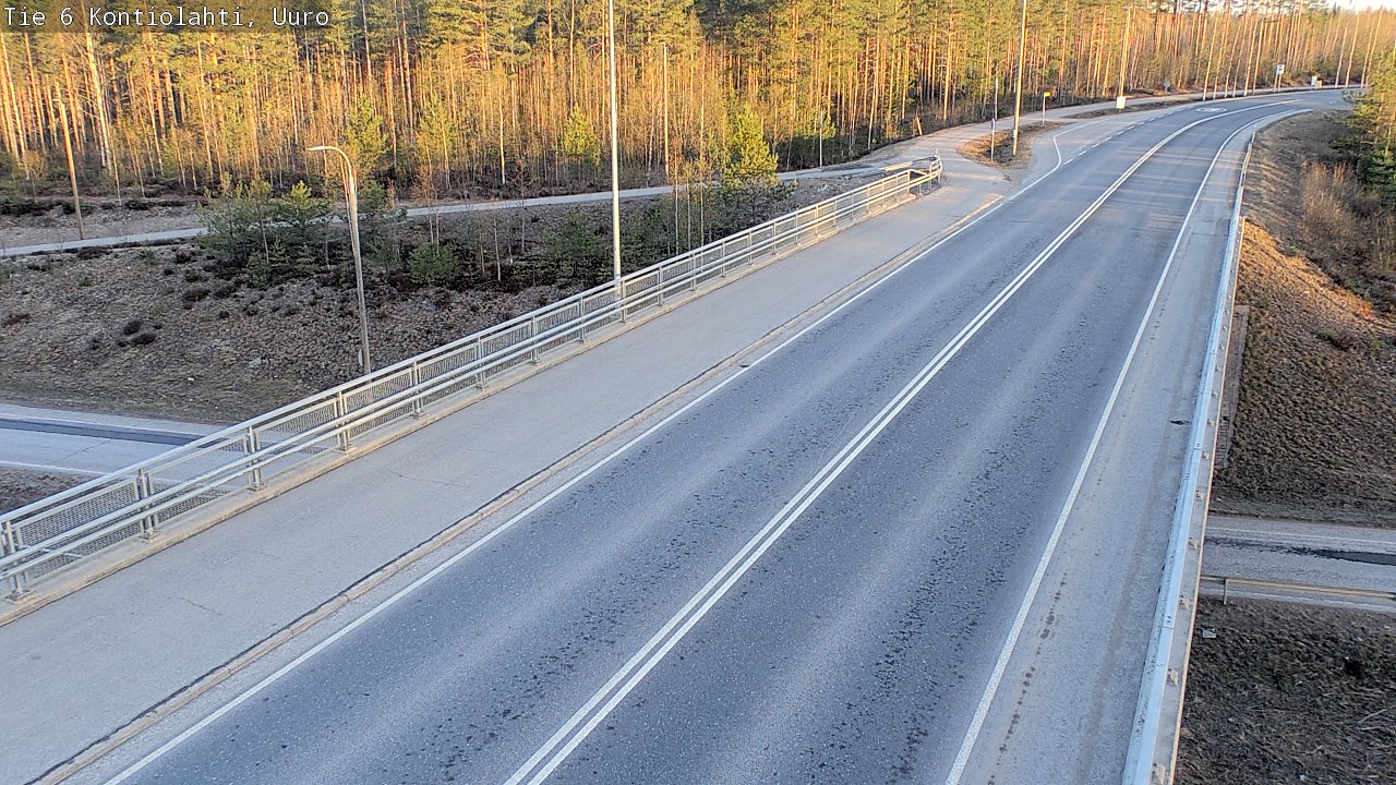 Weather Camera Image Road 6 Kontiolahti, Uuro, Kontiolahti, Pohjois-Karjala