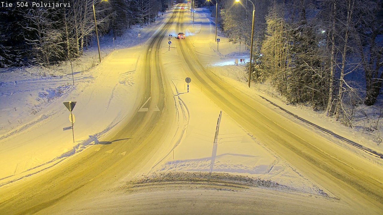 Weather Camera Image Väg 504 Polvijärvi, Polvijärvi, Pohjois-Karjala