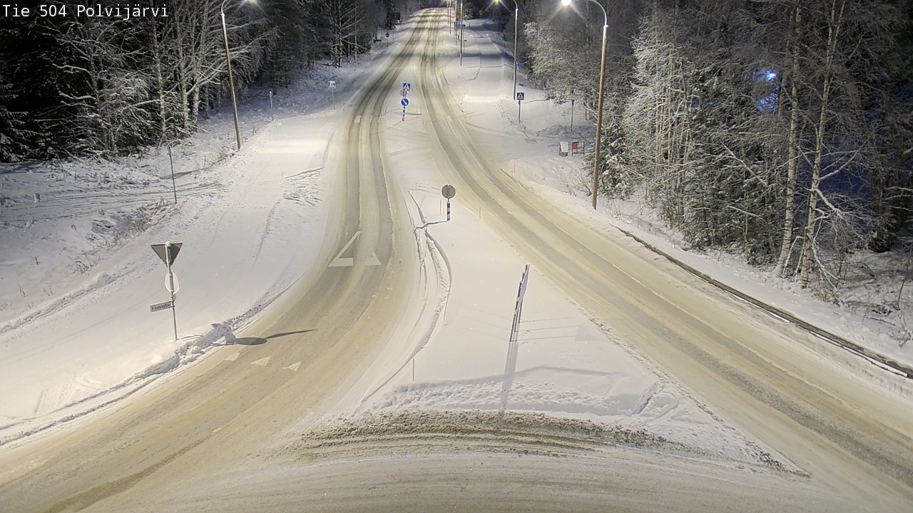 Weather Camera Image Väg 504 Polvijärvi, Polvijärvi, Pohjois-Karjala