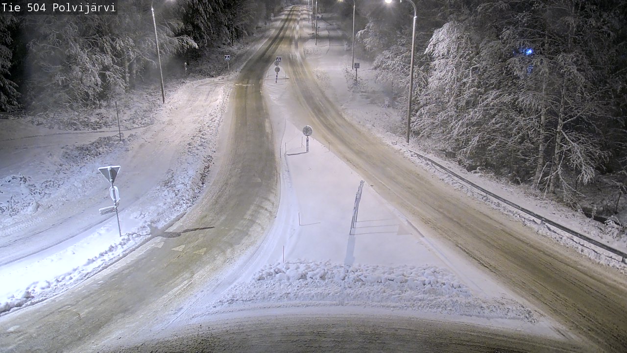 Weather Camera Image Väg 504 Polvijärvi, Polvijärvi, Pohjois-Karjala