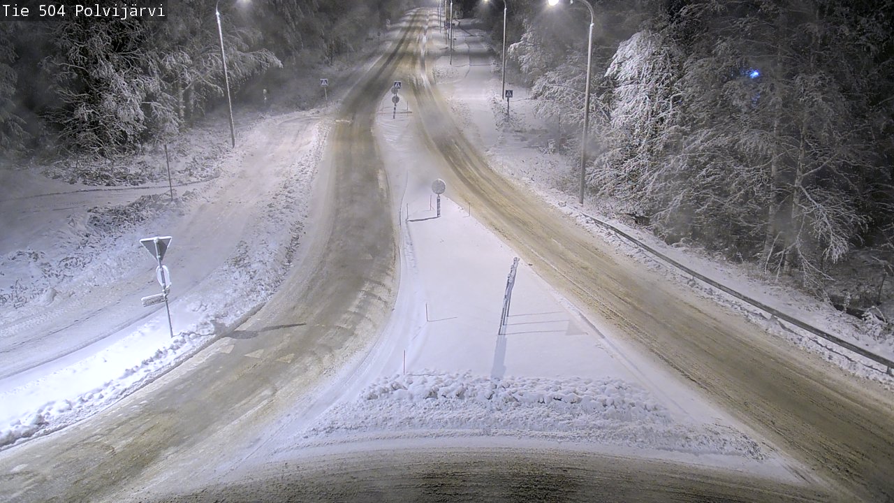 Weather Camera Image Väg 504 Polvijärvi, Polvijärvi, Pohjois-Karjala