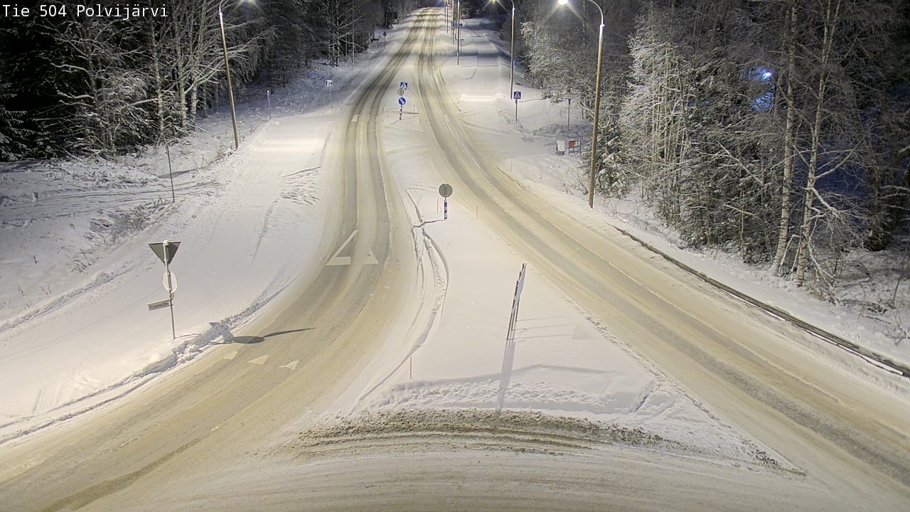Weather Camera Image Väg 504 Polvijärvi, Polvijärvi, Pohjois-Karjala