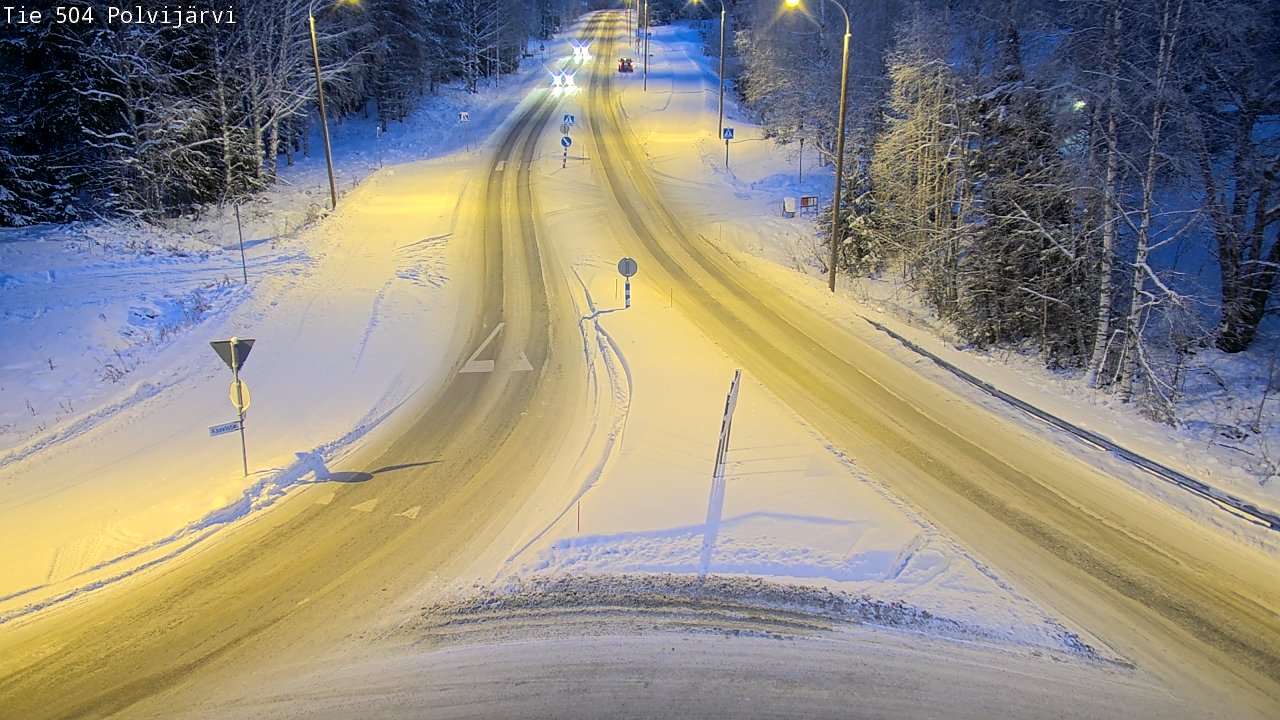 Weather Camera Image Väg 504 Polvijärvi, Polvijärvi, Pohjois-Karjala