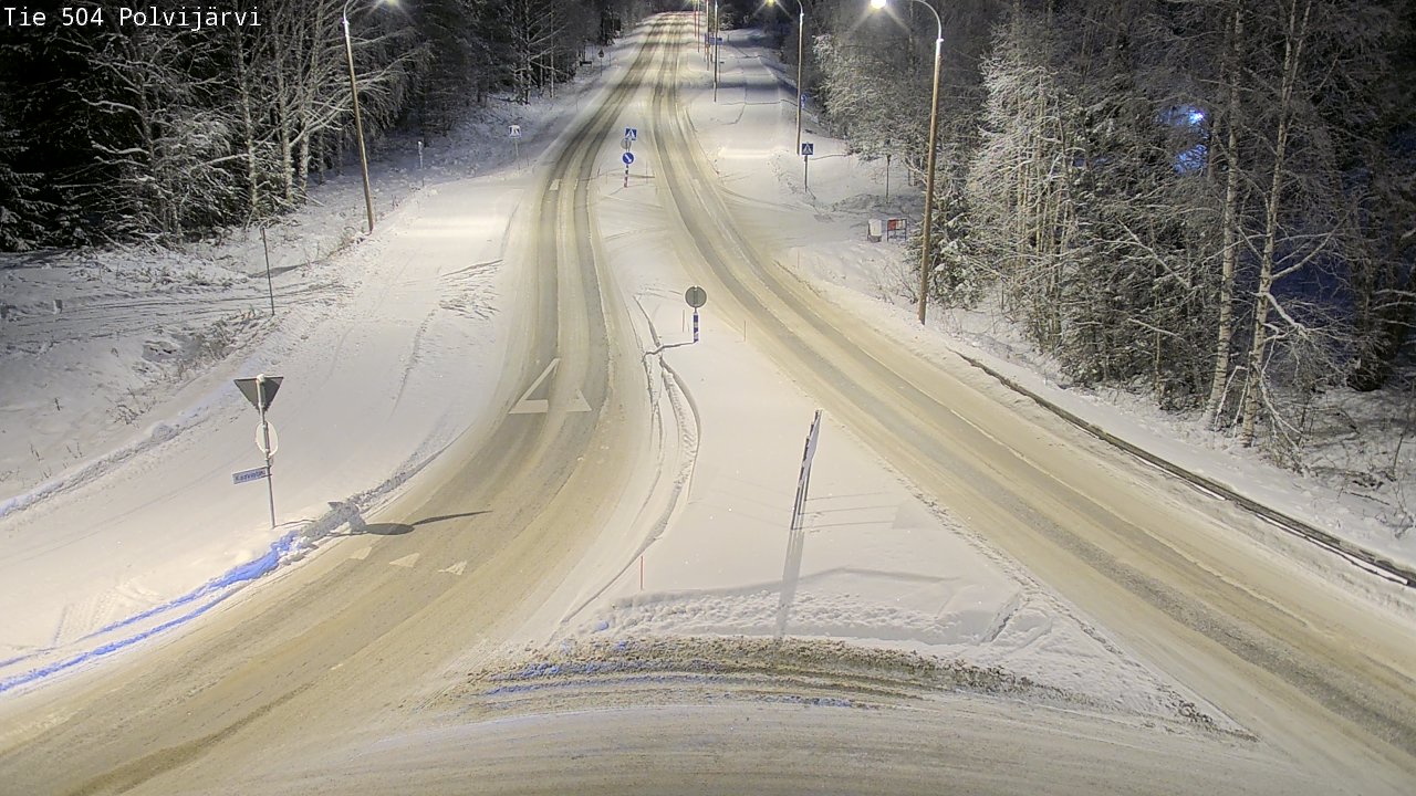 Weather Camera Image Väg 504 Polvijärvi, Polvijärvi, Pohjois-Karjala