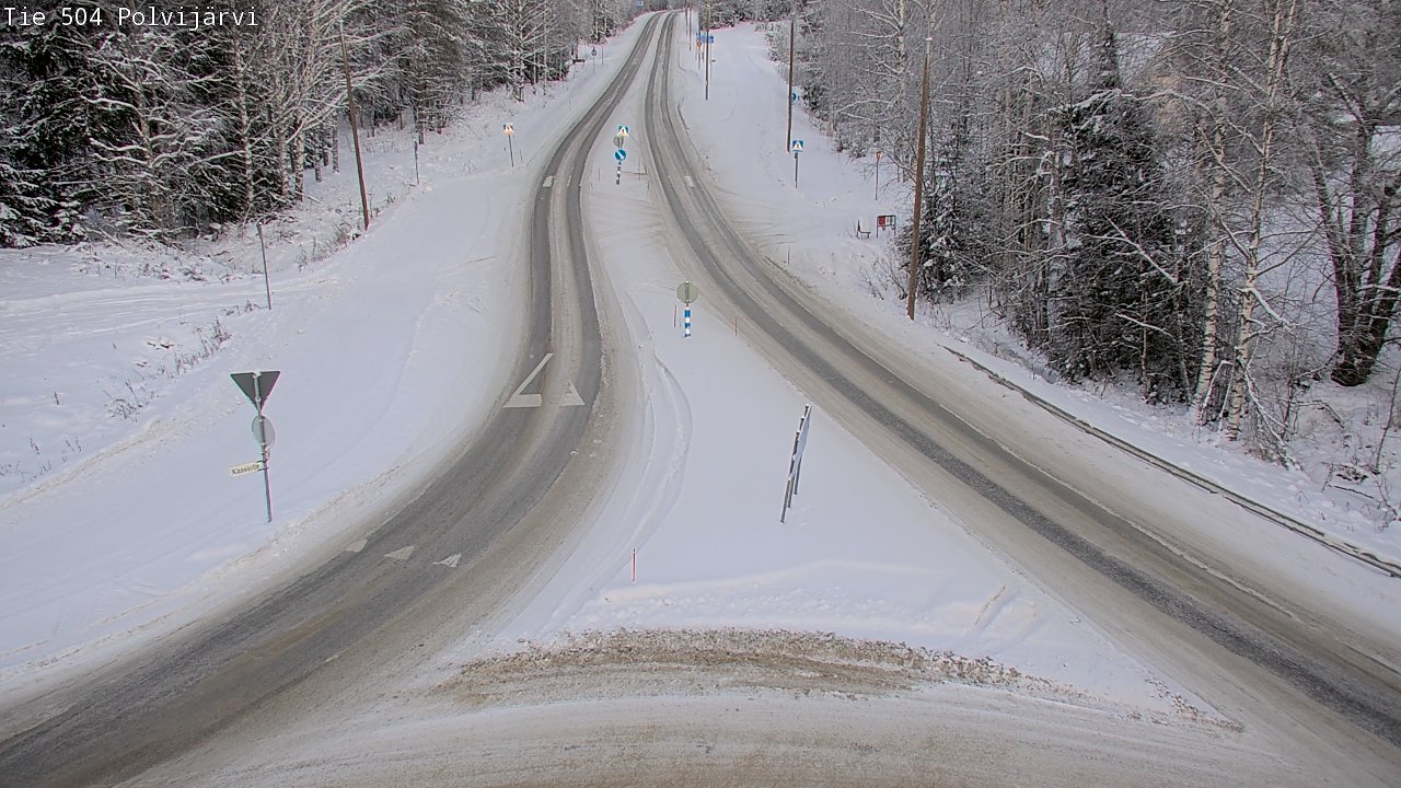 Weather Camera Image Väg 504 Polvijärvi, Polvijärvi, Pohjois-Karjala