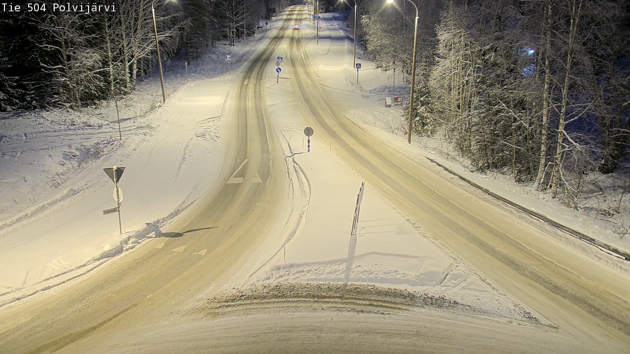 Weather Camera Image Väg 504 Polvijärvi, Polvijärvi, Pohjois-Karjala