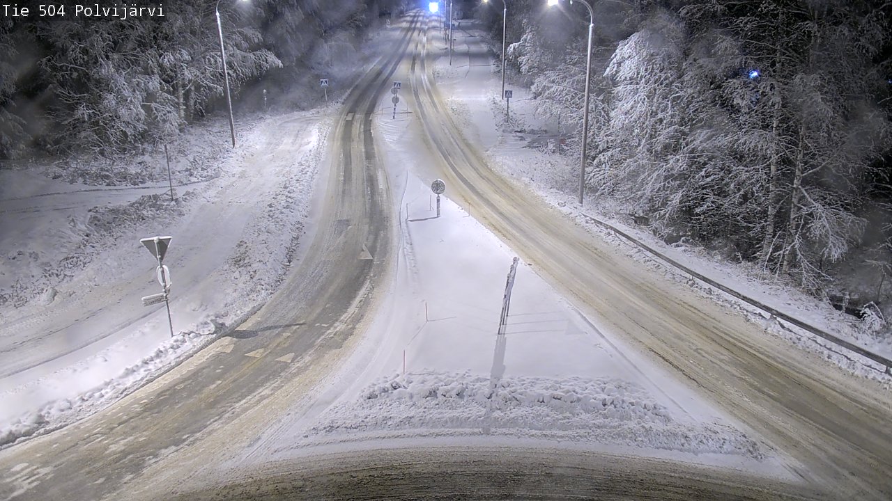 Weather Camera Image Väg 504 Polvijärvi, Polvijärvi, Pohjois-Karjala