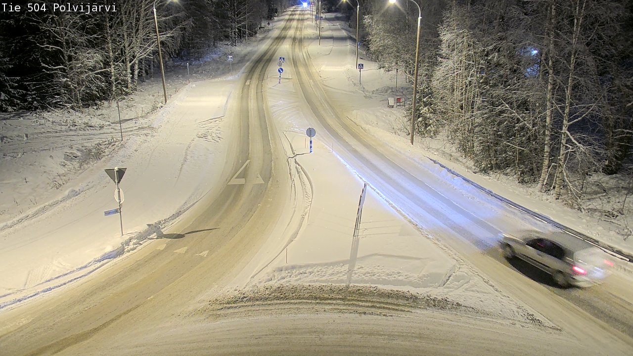 Weather Camera Image Väg 504 Polvijärvi, Polvijärvi, Pohjois-Karjala