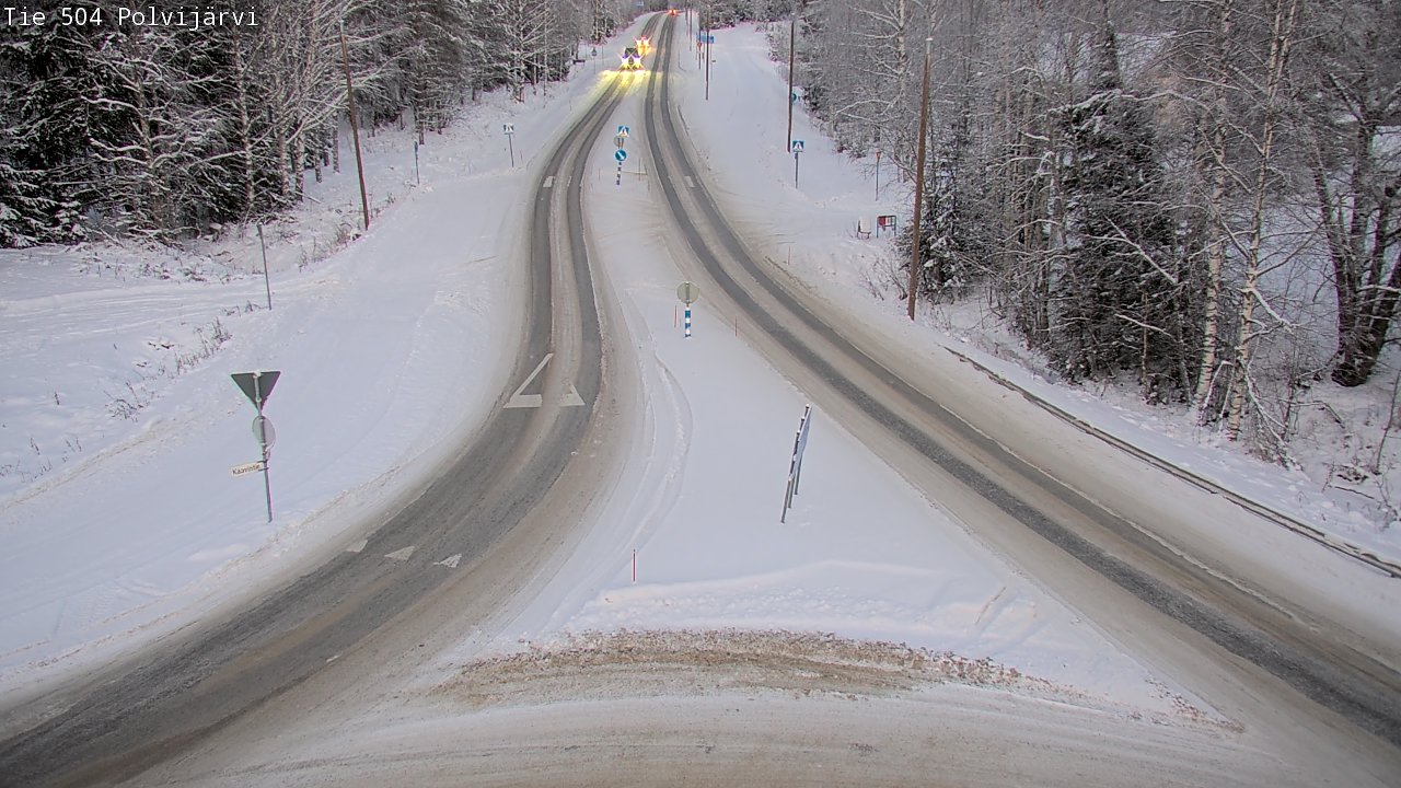 Weather Camera Image Väg 504 Polvijärvi, Polvijärvi, Pohjois-Karjala