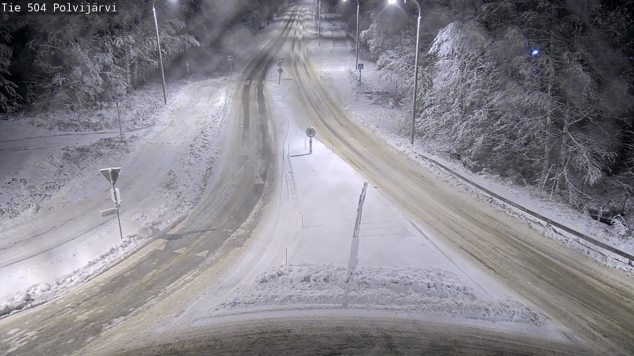 Weather Camera Image Väg 504 Polvijärvi, Polvijärvi, Pohjois-Karjala