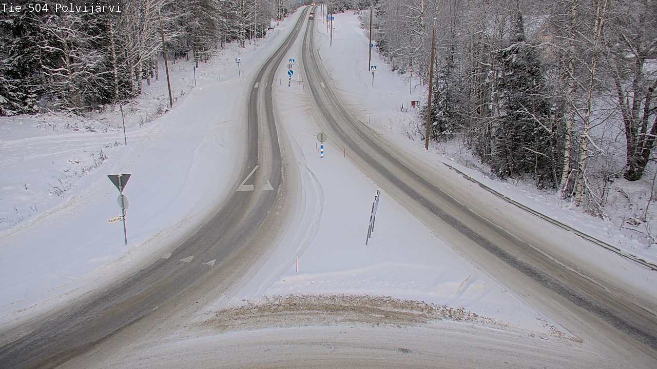 Weather Camera Image Väg 504 Polvijärvi, Polvijärvi, Pohjois-Karjala