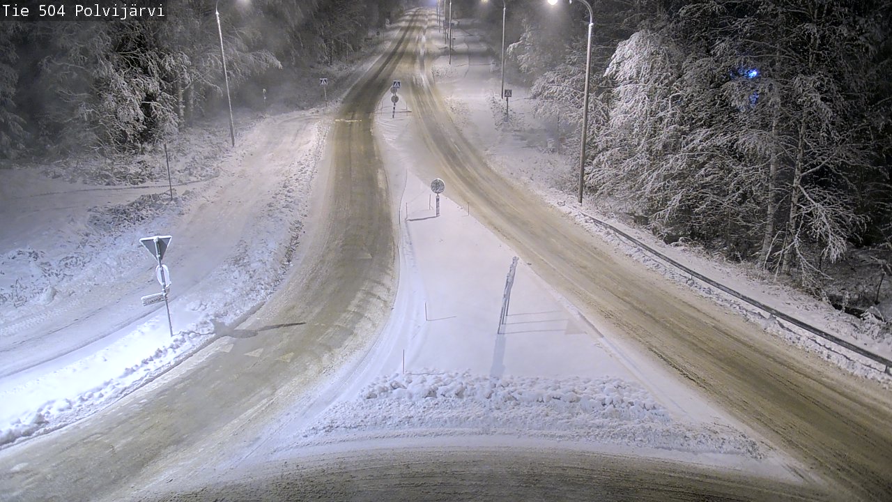 Weather Camera Image Väg 504 Polvijärvi, Polvijärvi, Pohjois-Karjala