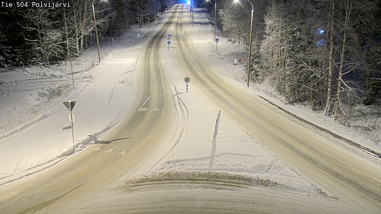 Weather Camera Image Väg 504 Polvijärvi, Polvijärvi, Pohjois-Karjala