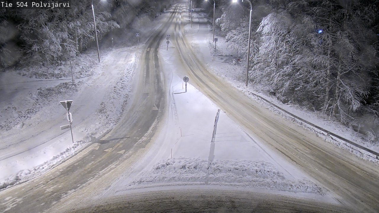 Weather Camera Image Väg 504 Polvijärvi, Polvijärvi, Pohjois-Karjala