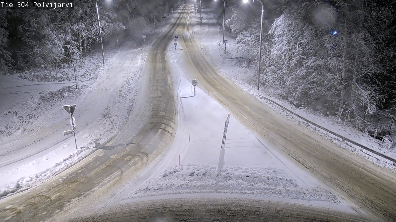 Weather Camera Image Väg 504 Polvijärvi, Polvijärvi, Pohjois-Karjala