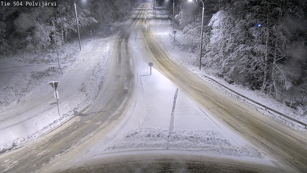 Weather Camera Image Väg 504 Polvijärvi, Polvijärvi, Pohjois-Karjala