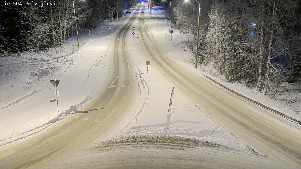 Weather Camera Image Väg 504 Polvijärvi, Polvijärvi, Pohjois-Karjala