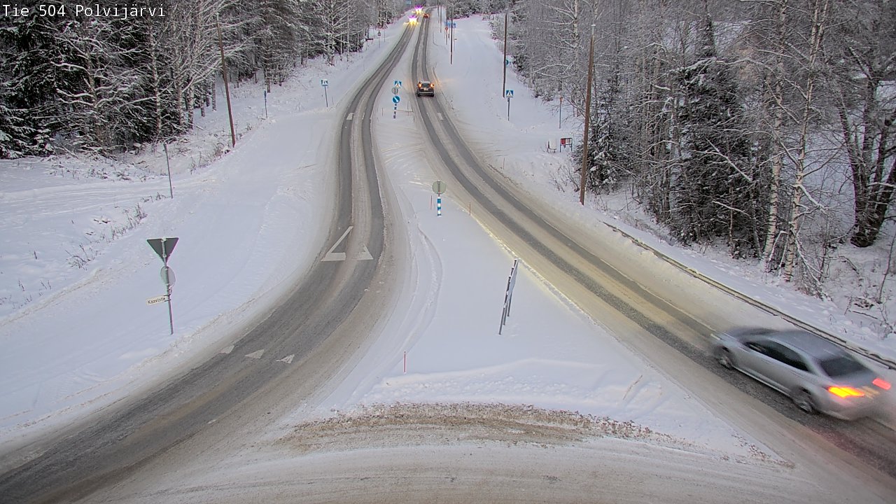 Weather Camera Image Väg 504 Polvijärvi, Polvijärvi, Pohjois-Karjala