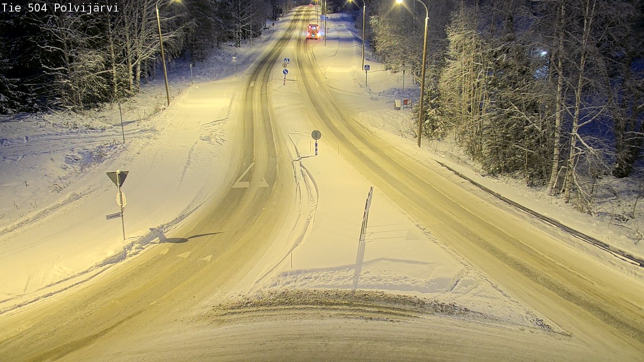 Weather Camera Image Väg 504 Polvijärvi, Polvijärvi, Pohjois-Karjala