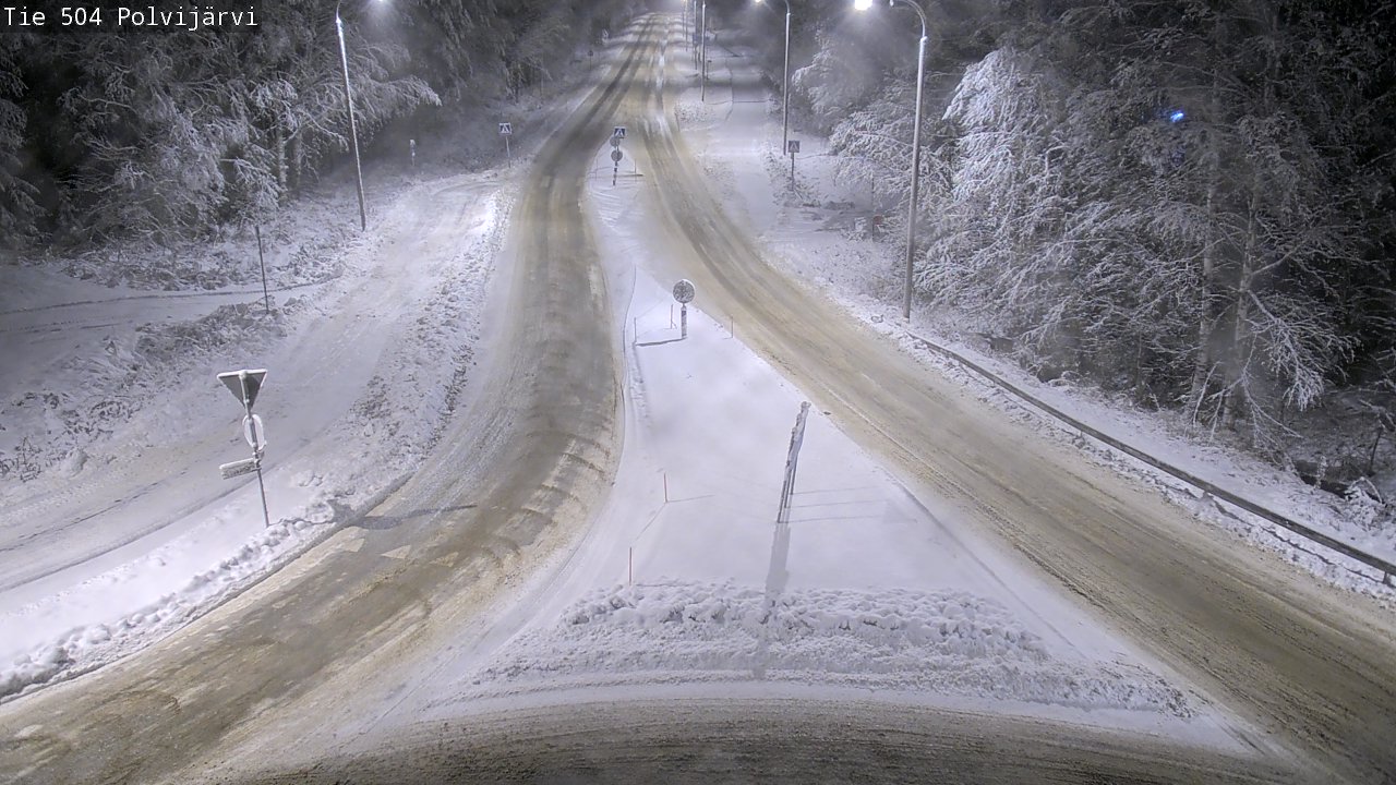 Weather Camera Image Väg 504 Polvijärvi, Polvijärvi, Pohjois-Karjala